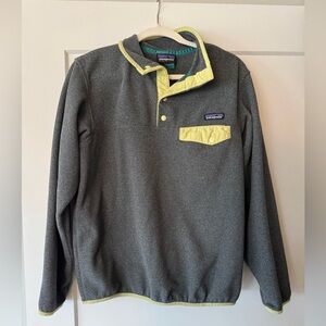 Patagonia Synchilla in Gray with Yellow Accent